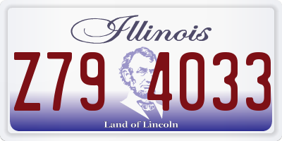IL license plate Z794033
