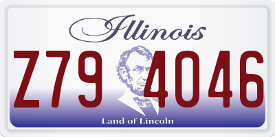 IL license plate Z794046