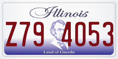 IL license plate Z794053