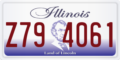 IL license plate Z794061