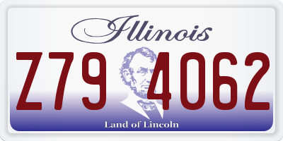 IL license plate Z794062