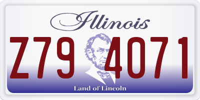 IL license plate Z794071