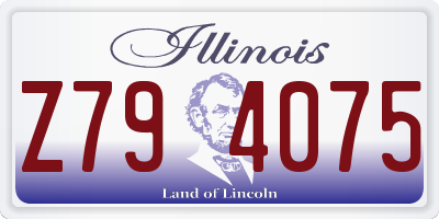IL license plate Z794075
