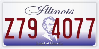 IL license plate Z794077