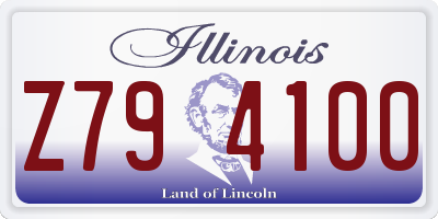 IL license plate Z794100