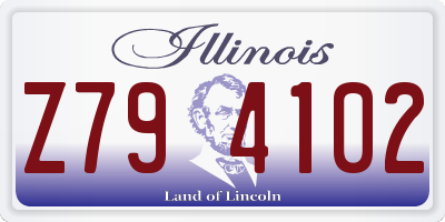 IL license plate Z794102