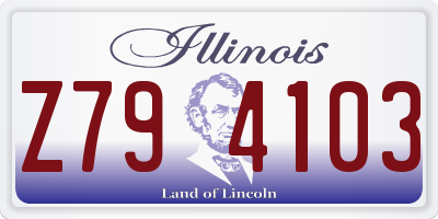IL license plate Z794103