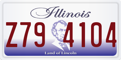 IL license plate Z794104
