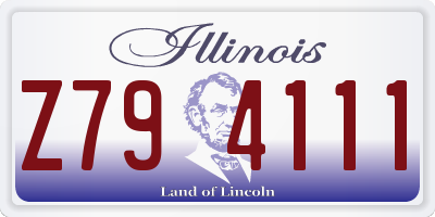 IL license plate Z794111
