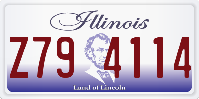 IL license plate Z794114
