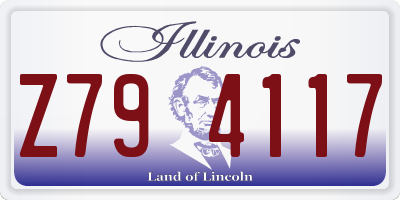 IL license plate Z794117