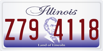 IL license plate Z794118