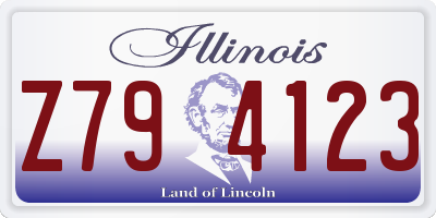 IL license plate Z794123