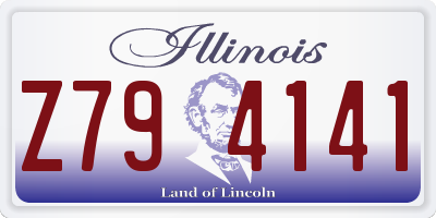 IL license plate Z794141