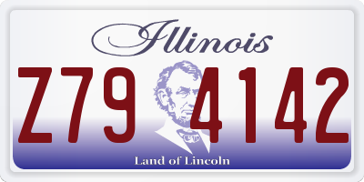IL license plate Z794142