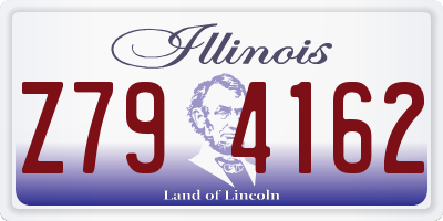 IL license plate Z794162