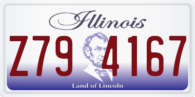 IL license plate Z794167
