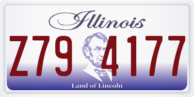 IL license plate Z794177