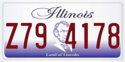 IL license plate Z794178
