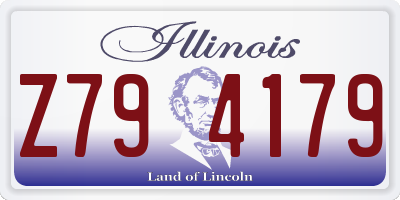 IL license plate Z794179