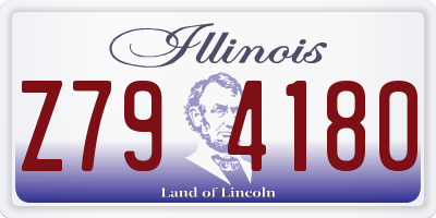 IL license plate Z794180