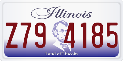 IL license plate Z794185
