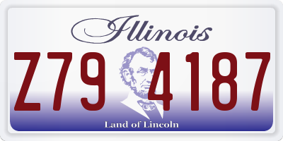 IL license plate Z794187