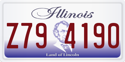 IL license plate Z794190