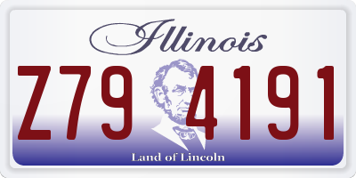 IL license plate Z794191