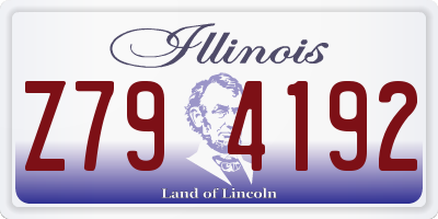 IL license plate Z794192