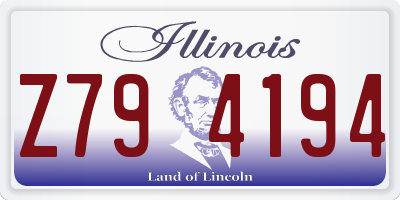 IL license plate Z794194