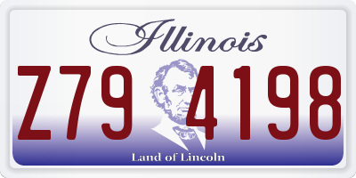 IL license plate Z794198