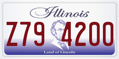 IL license plate Z794200