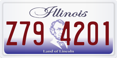 IL license plate Z794201