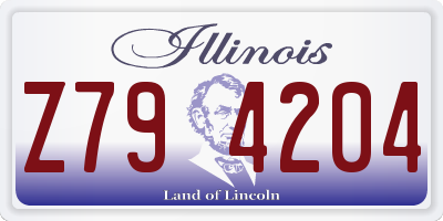 IL license plate Z794204