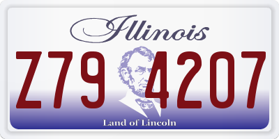 IL license plate Z794207