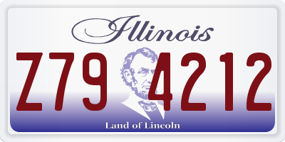 IL license plate Z794212