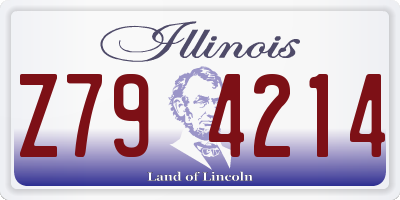 IL license plate Z794214