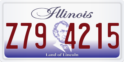 IL license plate Z794215