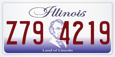 IL license plate Z794219