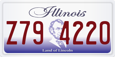 IL license plate Z794220