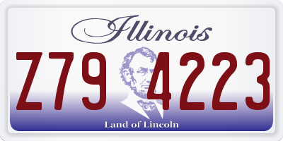 IL license plate Z794223