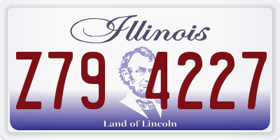 IL license plate Z794227