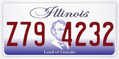 IL license plate Z794232