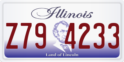 IL license plate Z794233