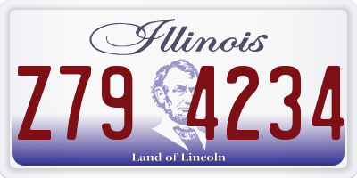 IL license plate Z794234