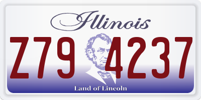 IL license plate Z794237