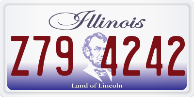 IL license plate Z794242