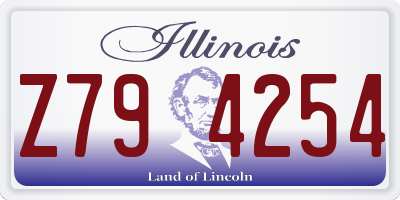 IL license plate Z794254