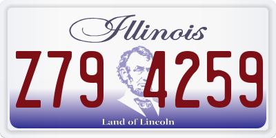 IL license plate Z794259